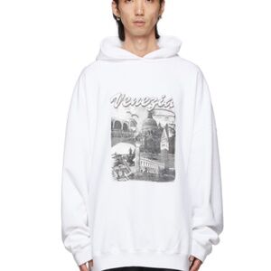 BALENCIAGA VENEZIA PRINT OVERSIZED HOODIE
